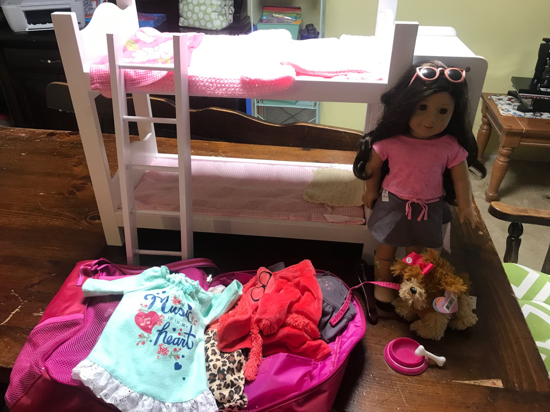 American girl doll with accessories