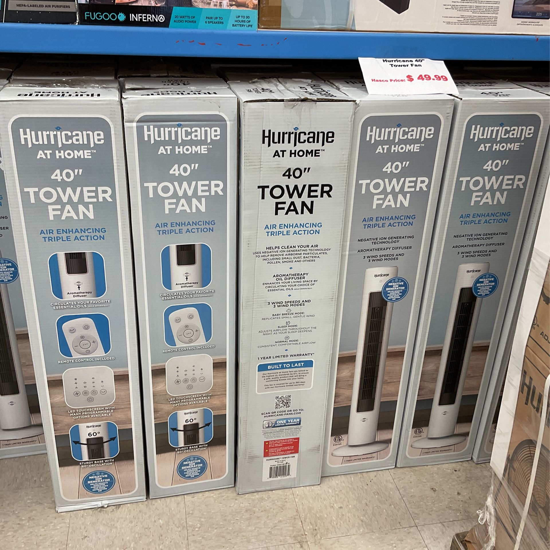 Hurricane 40” Tower Fan