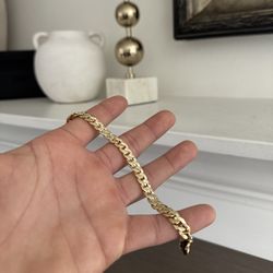 14K Solid Gold Cuban link Bracelets