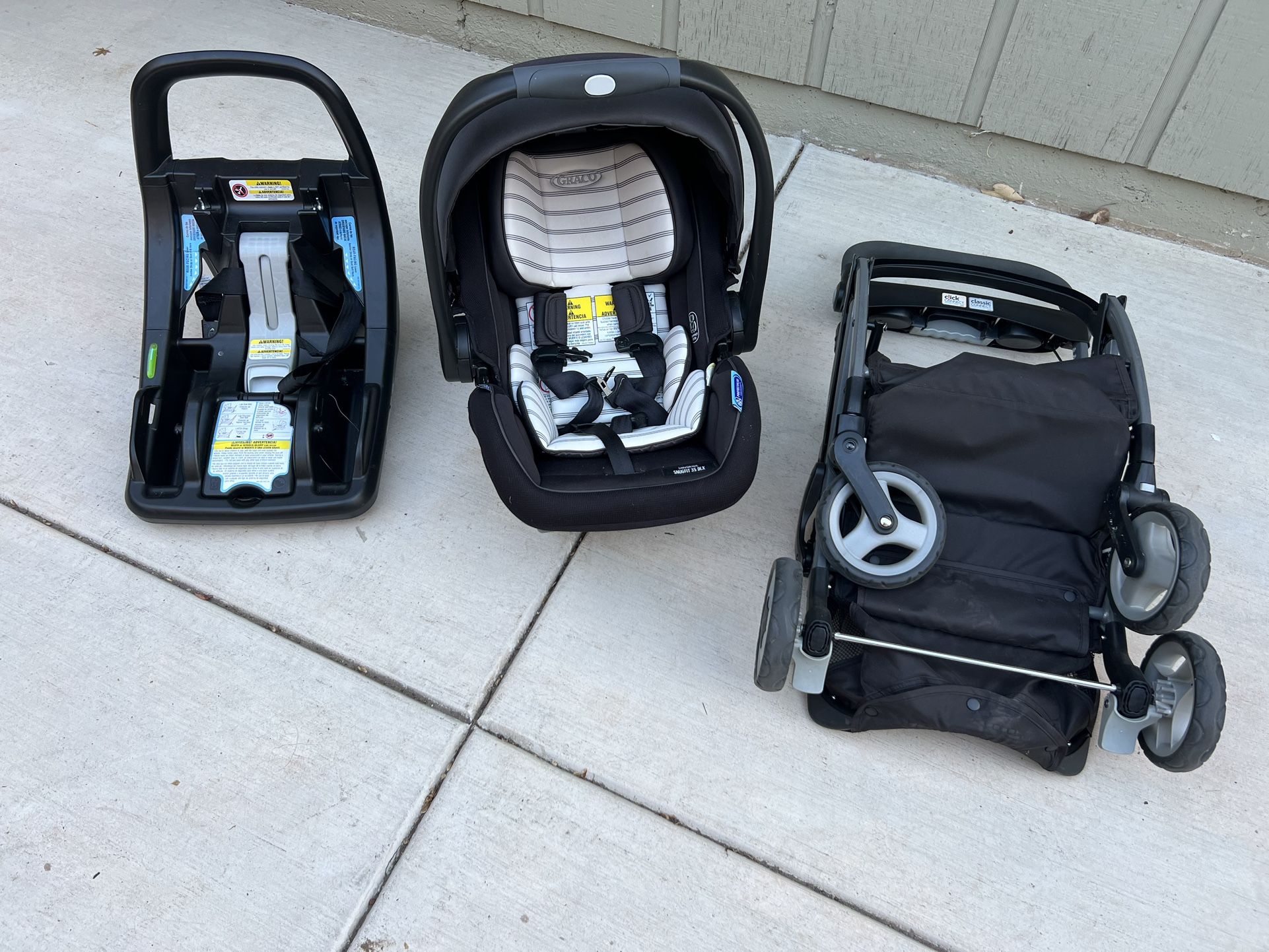 Graco Snugfit Snugride 35 DLX Infant Car Seat And Stroller With Base