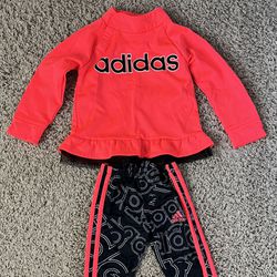 Adidas Toddler Girl 2 Piece Outfit 