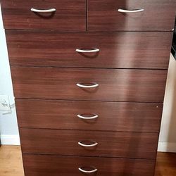 7 drawer wooden organization unit