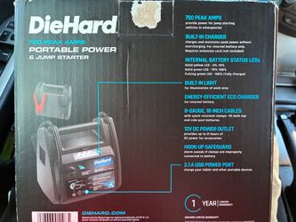 DieHard 750 Peak Amp Portable Jump Starter