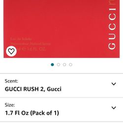 Gucci Rush Eau de Toilette Spray for Women, 1.6 Ounce, Red