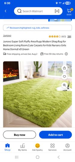 6 Ftx 9ft New Green Junovo Rug 