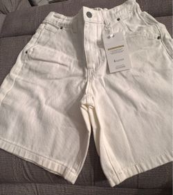 Elleven White Denim Shorts with Tags