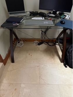 2 Glass office desk/ $50 each