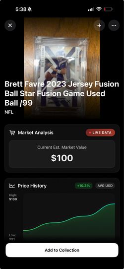 Bret farve sports card