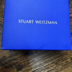 STUART WEITZMAN 56MM Ryland Suede Block Ankle Boots Size 8