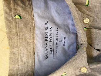 banana republic grey short sleeve limon dress shirt