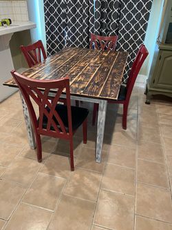 Dining table and chairs