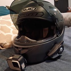 Hjc Helmet With Sena Bluetooth Headset