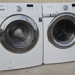 Samsung Washer And Electric Dryer Set Working Perfectly Fine Very Clean Super Capacity I Can Deliver To You 90 Days Warranty 