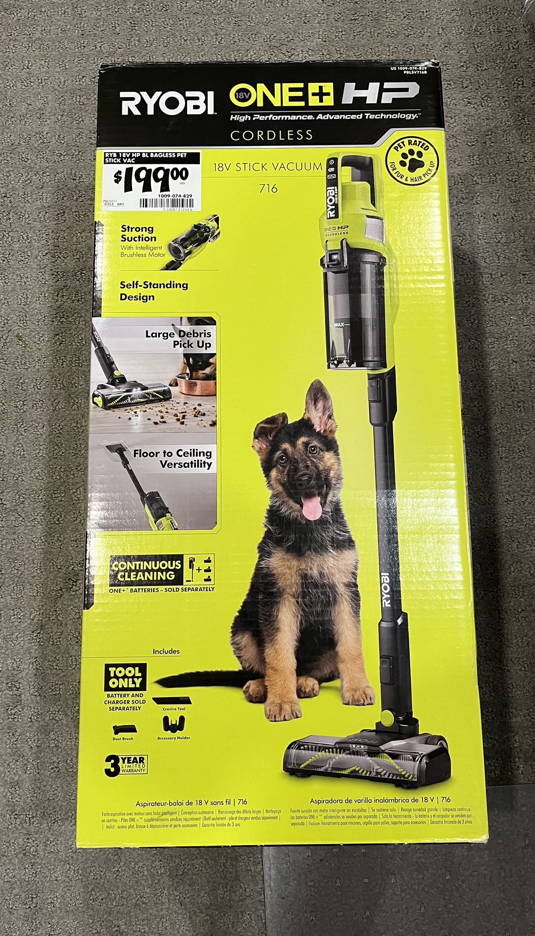 Ryobi 18V One+ HP Brushless Pet Vacuum