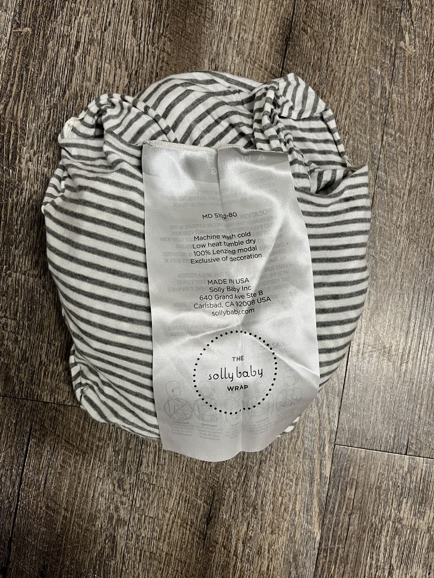 Solly Baby Grey/White Baby Wrap Carrier