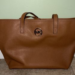 Michael Kors Tan PVC Leather Tote Bag