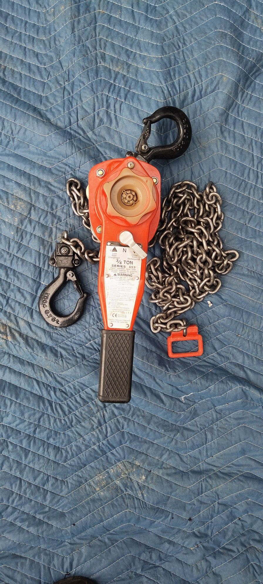 CM Series Chain Hoist 653 w/ Ratchet Lever , 10Ft Lift, 3/4 Ton