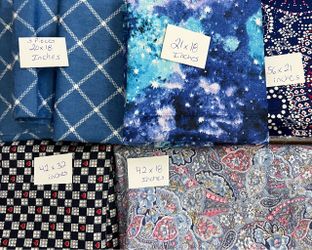Cotton Fabric Lot in blue