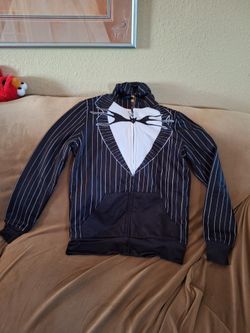 Nightmare Before Christmas Jack Skellington Sally Reversible Hoodie Sweatshirt