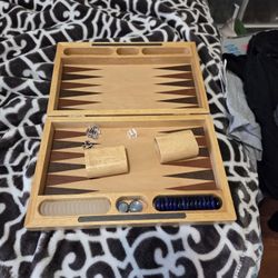 Nice Backgammon Game Set In Wooden Box 
