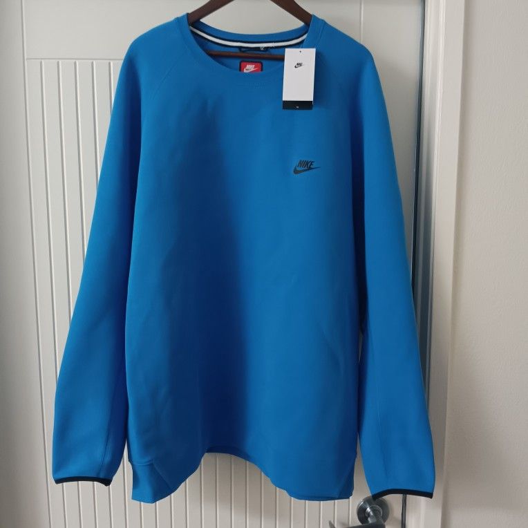 Nike Sportswear Tech Fleece Crew 'Light Photo Blue/Black' 4XL-TALL 
