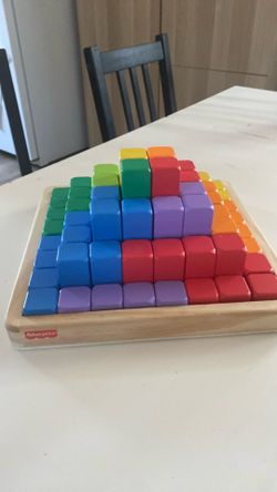 Wooden stacking Montessori blocks