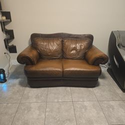 Chateau d'Ax Italian Leather Sofa – $350 Firm