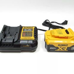 DeWALT DCB204 20-Volt MAX XR Premium Lithium-Ion 4.0Ah Battery Pack / Charger