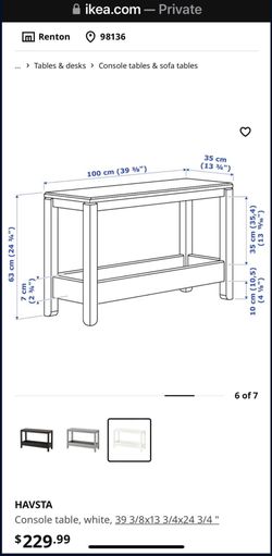 Ikea havsta online console table white