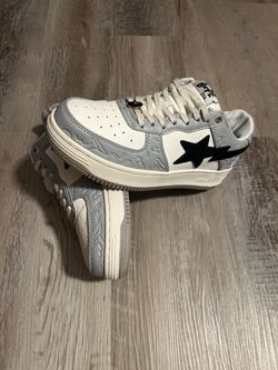 bapestas grey shoes