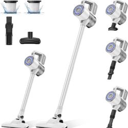 Cordless Vacuum Cleaner, 30Kpa Stick Vacuum with 2000mAh Rech, 35 Mins Runtime, 6-in