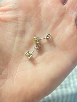925 silver yellow moissanite earrings 2cttw