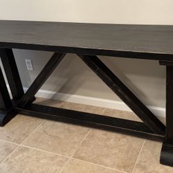 Long Black Accent Table