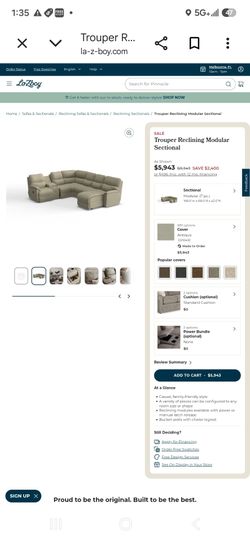 Lazy boy trouper sectional