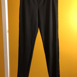 Women's black leggings with panettes.  INC brand. Size M. $25