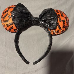 Boo Halloween Minnie Mouse Ears 