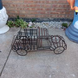 Vintage Truck Planter Pots Holder Stand Yard Decor Garden 