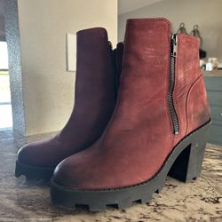 Wine Colored Leather ALDO Boots 