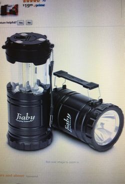 Jiaby Portable COB LED Camping Lantern Flashlight with Magnetic Base and Hook -Survival Kit for Hurricane Emergency Storm