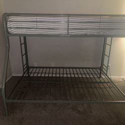 Grayish Green Bunkbed, Full Size Twin Size