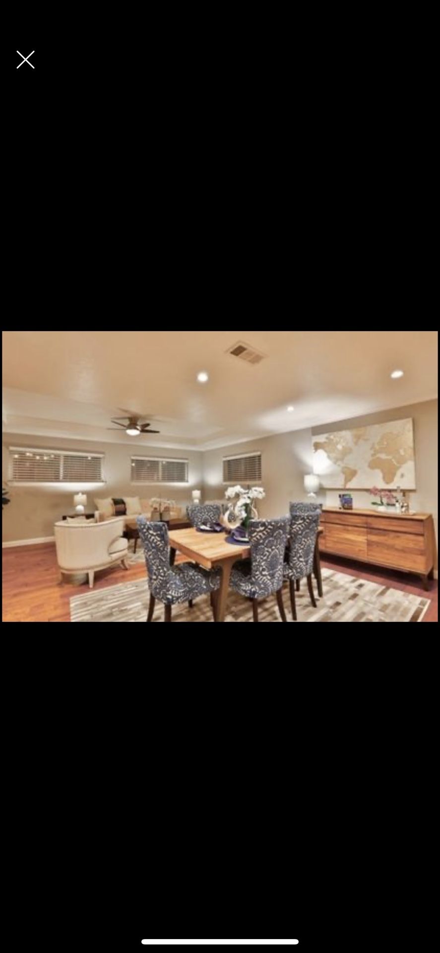 Crate & Barrel Lakin 61" Extendable Dining Table & Sideboard
