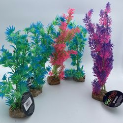 5 Glo fish Aquarium Plants 