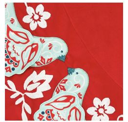 Pioneer woman bird christmas Tree Skirt