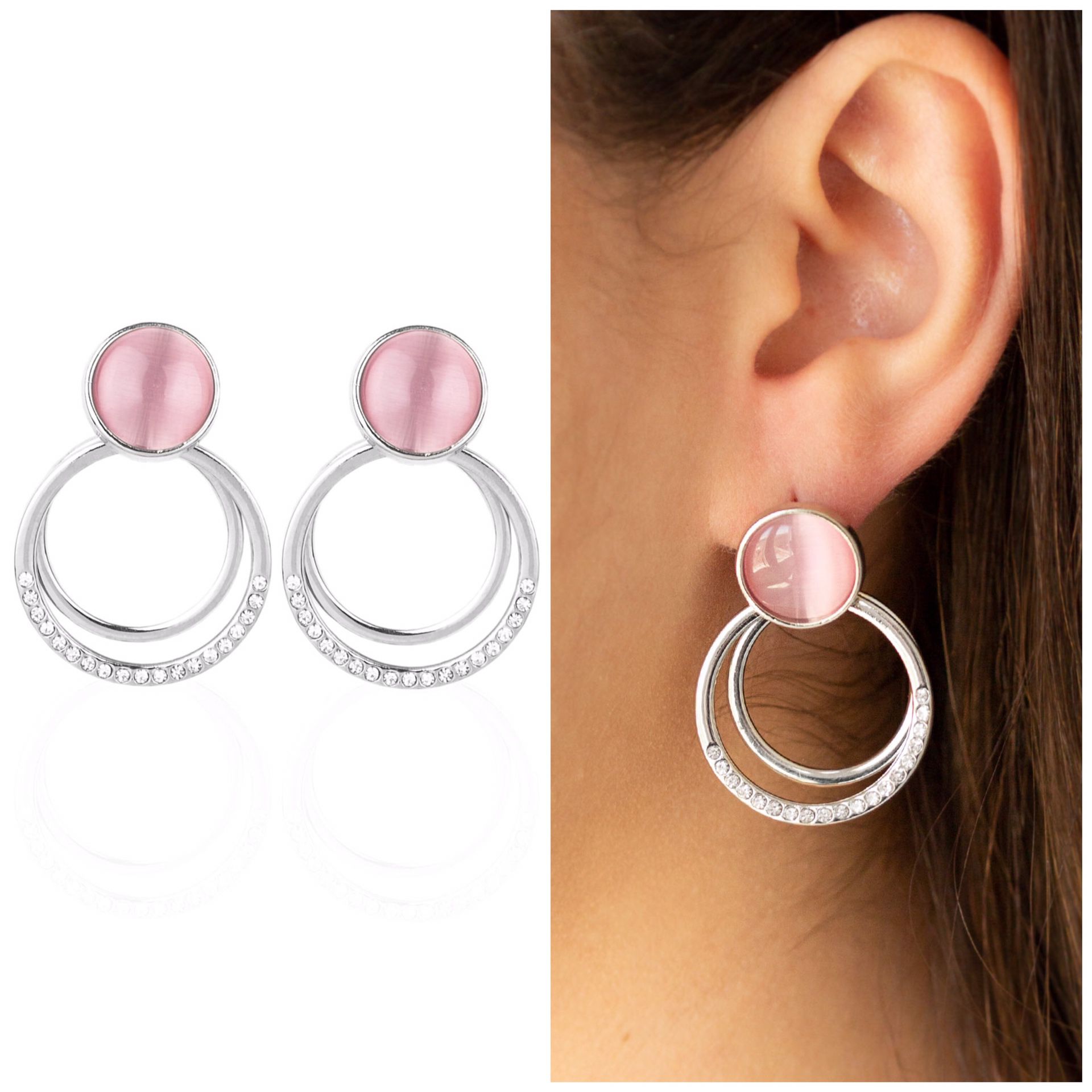 Pink CatEye Earrings