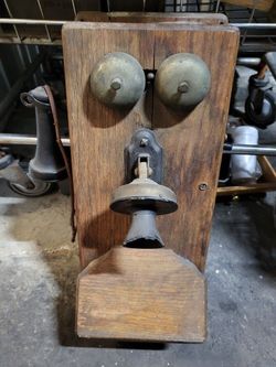 Antique 1901 Kellogg Wall Mount Crank Telephone Classic Vintage Tool Display