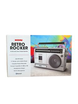 ION Retro Rocker Portable Retro-Style Compact Boombox