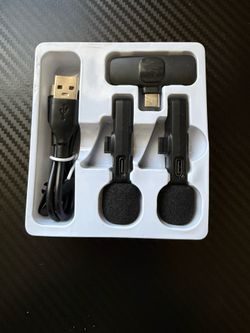 Wireless Lavalier Microphone Set for iPhone USB-C Lightning 2 Mic Kit