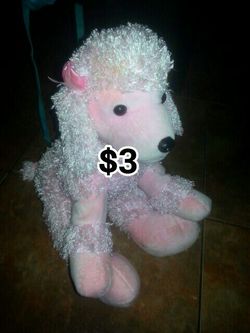 Large pink poodle dog
