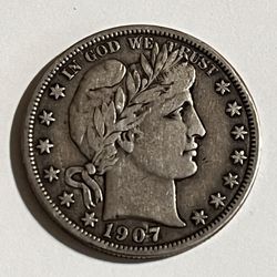1907 Barber Half dollar Coin