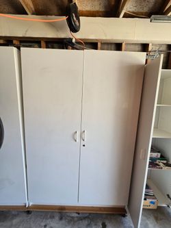 Wardrobe cabinet or garage storage cabinet